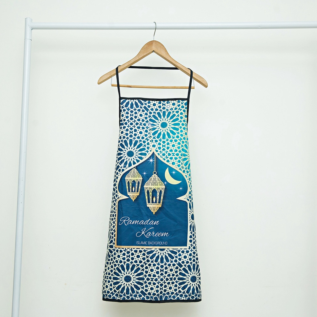 CELEMEK DAPUR MASAK Ramadhan Hadiah Sarung Tangan Oven Tebal Tahan Panas Sarung Bantal Lebaran Tebal Taplak Meja Set Properti Foto Tema Ramadhan Table Cloth Set Hampers Hadiah Idul Fitri Lebaran Souvenir Hiasan Eid Mubarak gift hampers unik Bulan Bintang