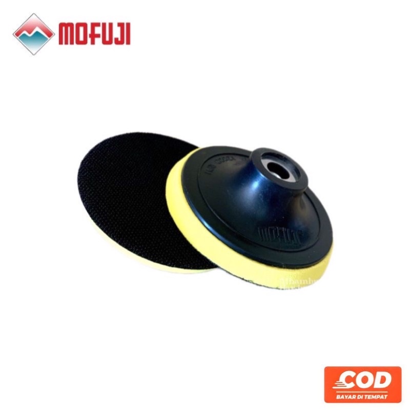 Tatakan Amplas | Dudukan Ampelas Velcro Polishing Paid 4” Mofuji | Perekat Gerinda Tangan