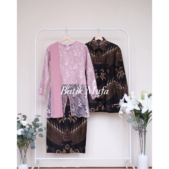 kebaya batik couple ALDIVA Dusty (GRATIS HIJAB) | KEBAYA MODERN Kebaya wisuda kebaya lamaran