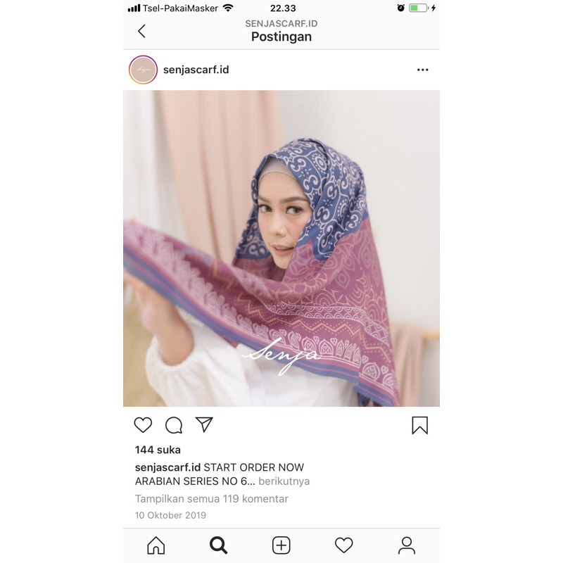 preloved senja scarf arabian