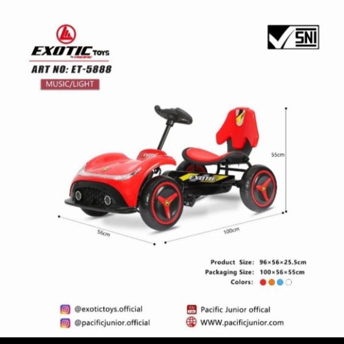 mainan mobil anak gokart gowes excotic 5888