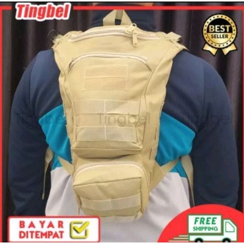 Bisa COD!!!Tas Punggung Sepedah Hitam Army 15 Liter 3 ruang Saku