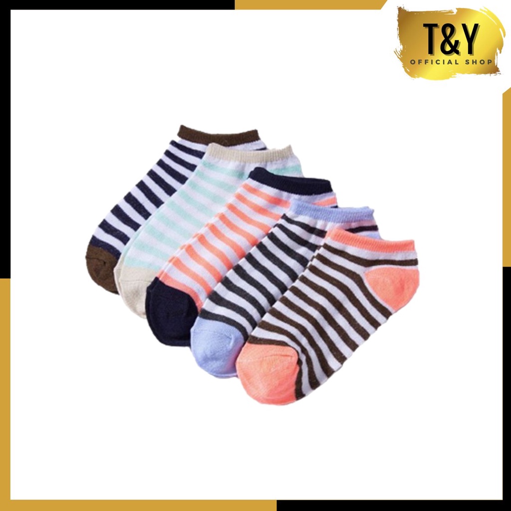 T&amp;Y KAOS KAKI WANITA MOTIF 3 GARIS IMPOR SEMATA KAKI Bisa bayar ditempat (COD)