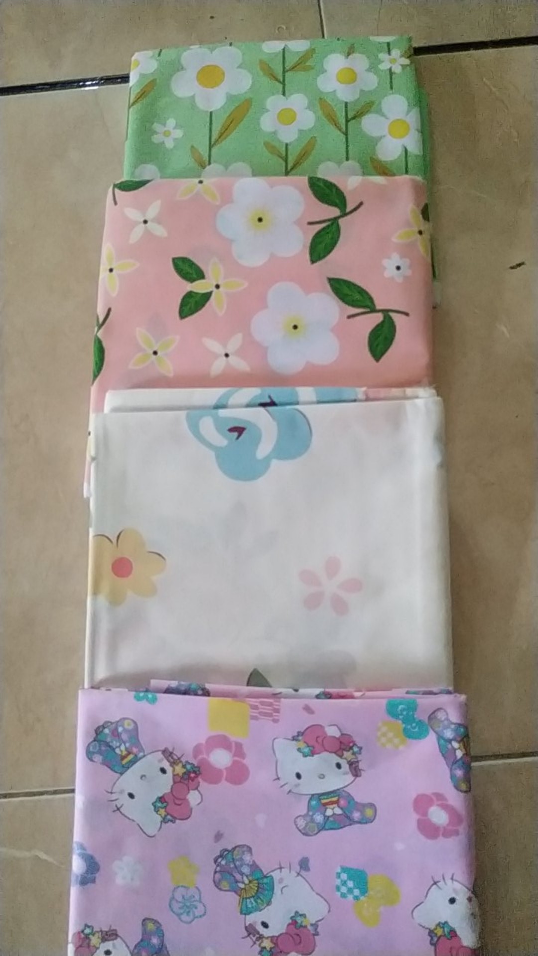 Hk Kimono-kain Sprei Katun Lokal Meteran Grow