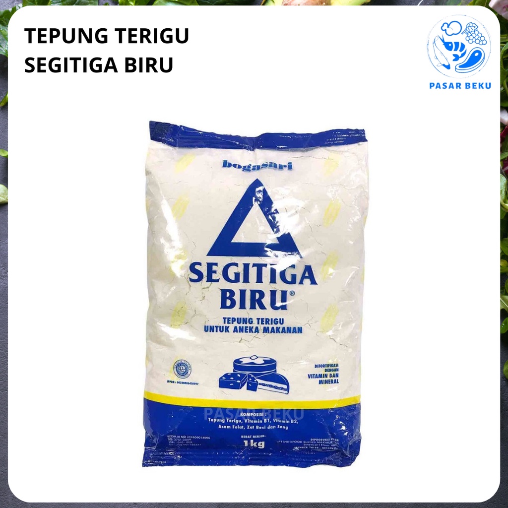 

Tepung Terigu Segitiga Biru 1 Kg Bahan Makanan Kue Gorengan Berkualitas Pasar Beku Padang