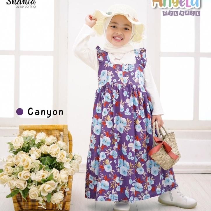 Terbaru.. SHAHIA - Angela Dress Anak Rayon Overall Anak