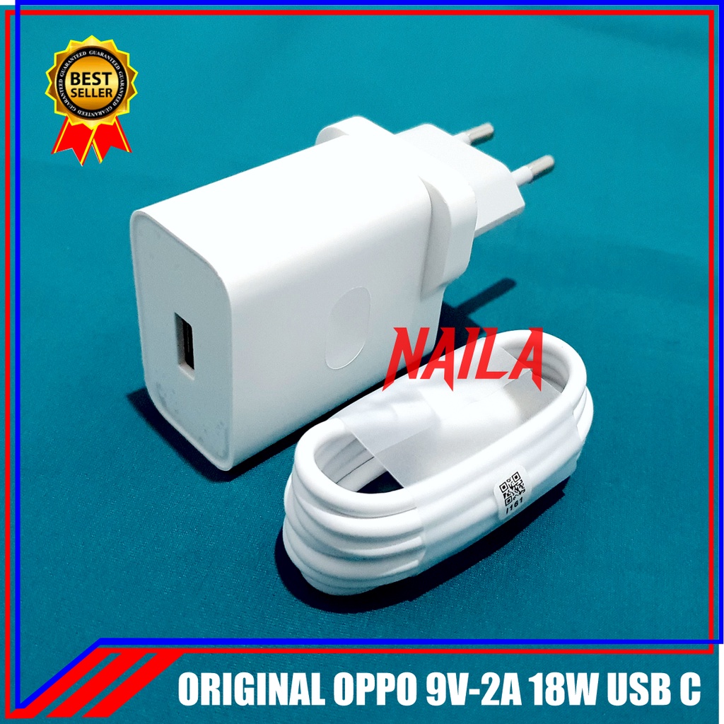 Charger Oppo A74 5G ORIGINAL 100% Fast Charging Type C 18 Watt