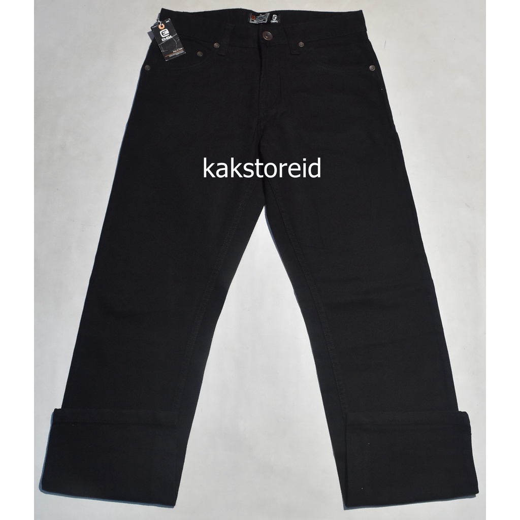 Celana Panjang Pria EMBA Jeans  Hitam Modern Fit DKF 15 ORIGINAL & REAL PICTURE
