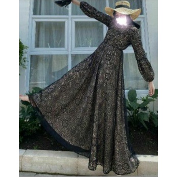 Abaya Gamis Maxi Arab Saudi Turkey India Dubai Dress Brokat Cinderella