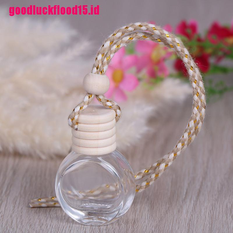 {LUCKID}1Pc Car 8ml hanging empty glass perfume bottles pendant car ornament