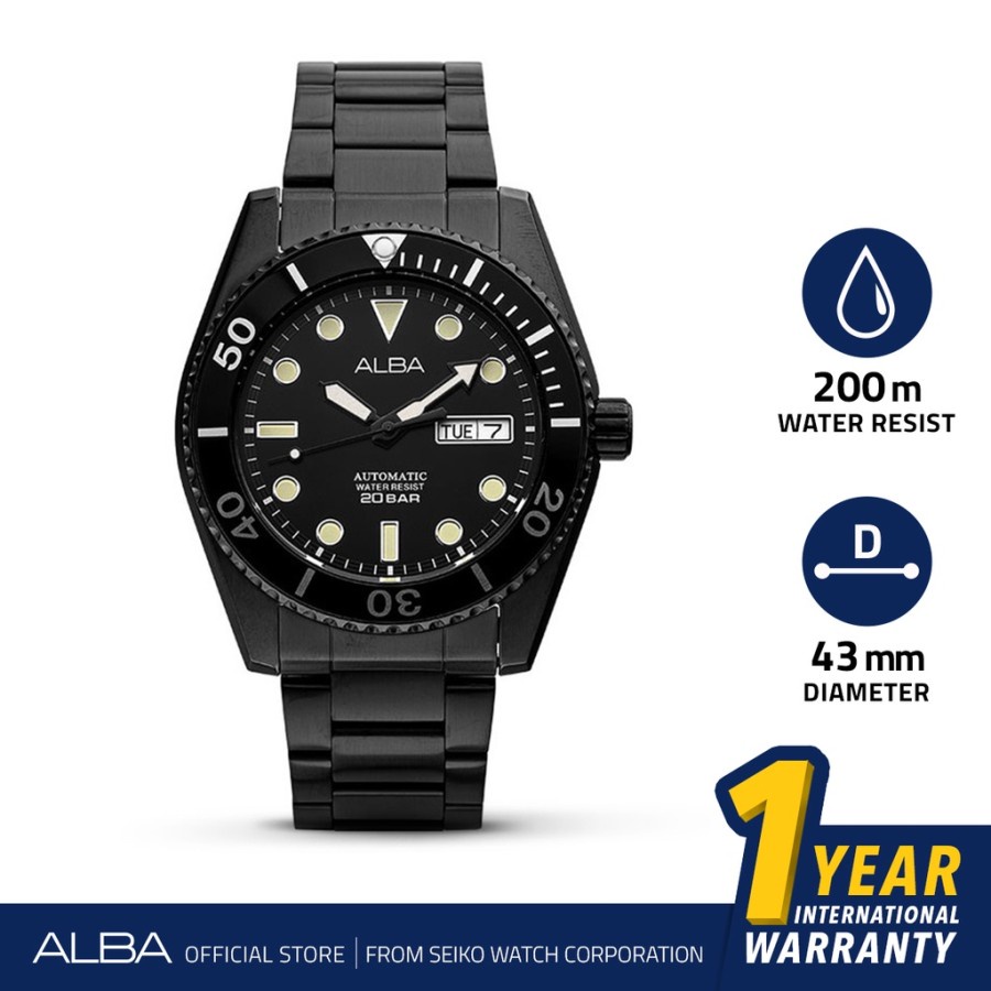 Jam Tangan Pria Alba Automatic AL4331 Stainless Steel Original
