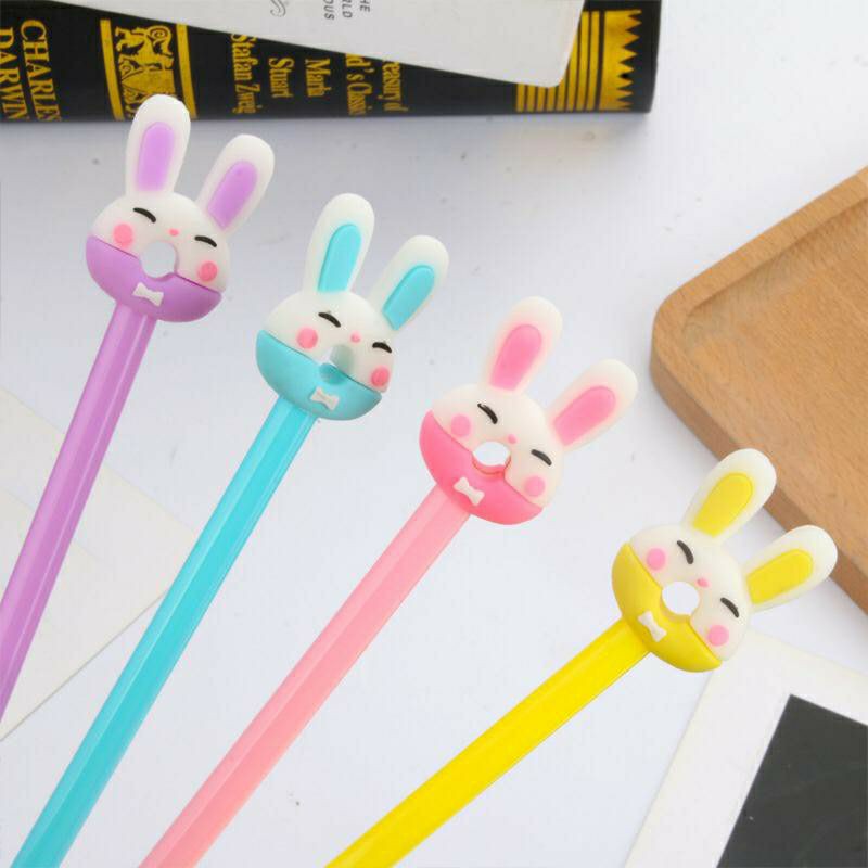 

Pulpen pena gel karakter animal rabbit cute motif varian / Pulpen alat tulis unik