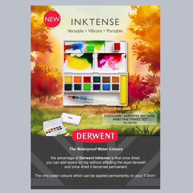 

[COD] Derwent Inktense Paint Pan Travel Set 12 colour TERJAMIN Kode 539