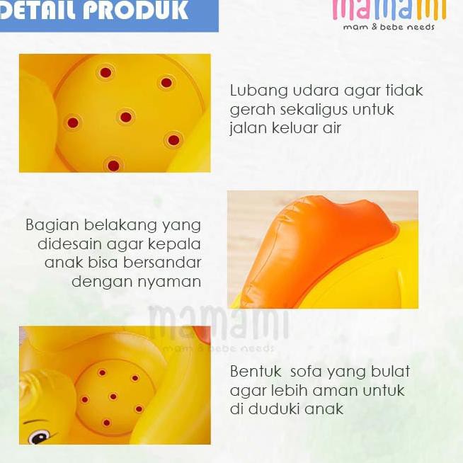 Best Seller.. Sofa Balon Bayi Pelampung Tiup Ada Musik Kursi Dudukan Bayi Bebek Karakter | MAMAMI.ID