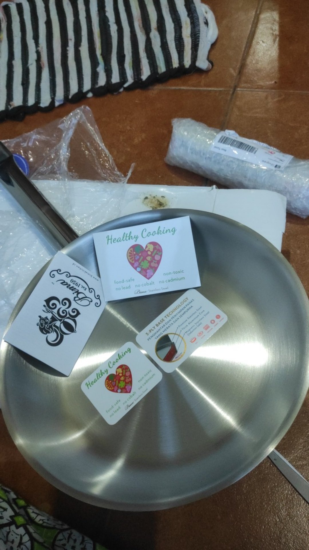 Bima Frying Pan Stainless Bimachefs 24 Cm - Wajan Fry Pan Bp1901524 Chef 3 Ply Sus 304