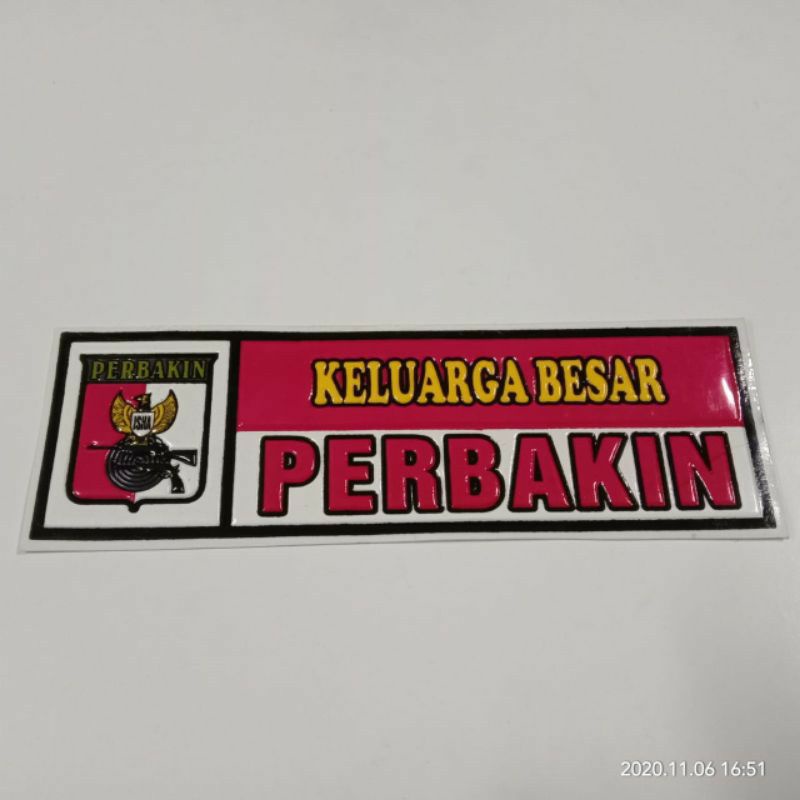 

Stiker PERBAKIN model panjang, stiker perbakin embos