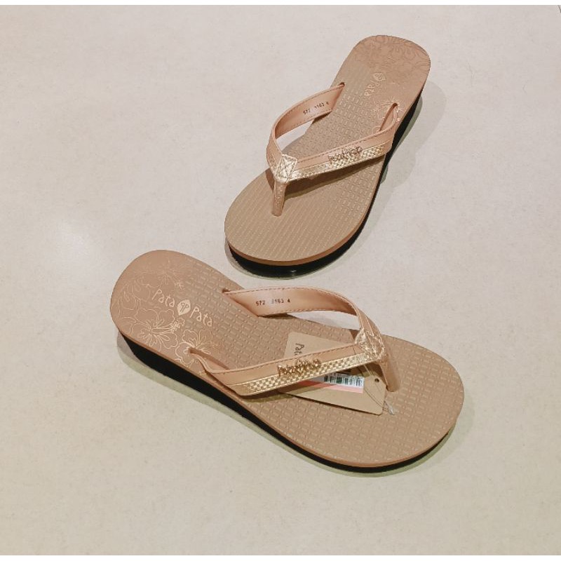 Sandal wedges wanita bata original