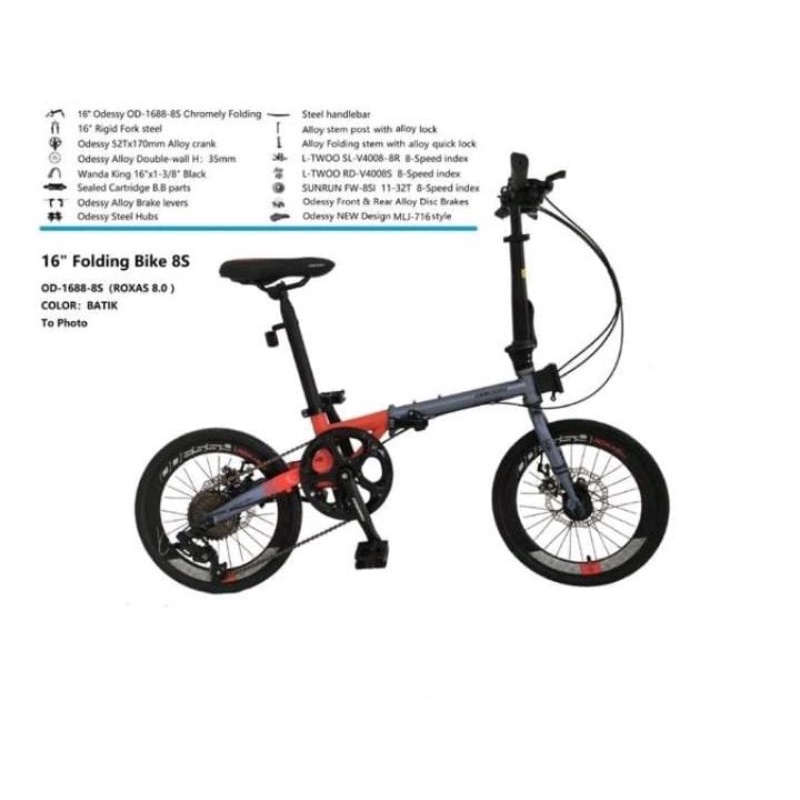 Sepeda lipat Odessy RITZ - ROXAS 16 inch