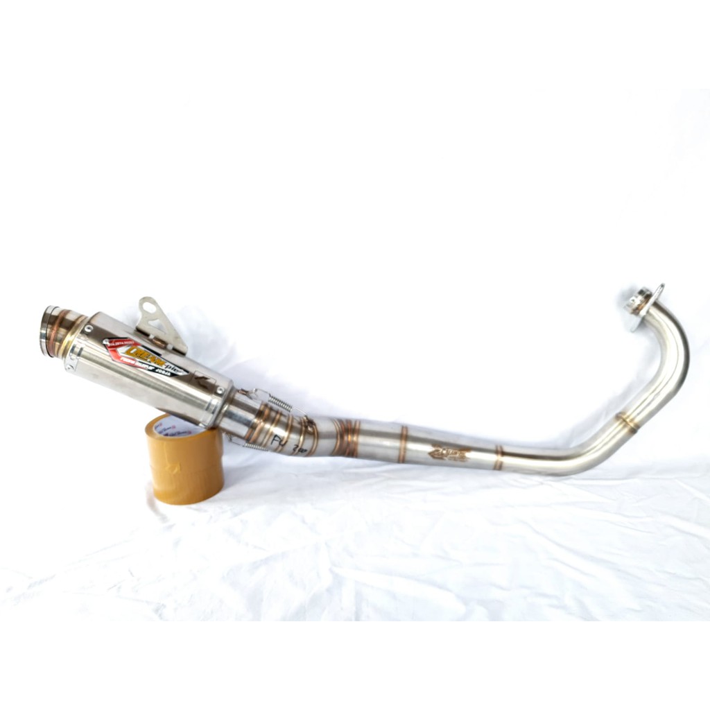 Knalpot Muffler Creampie Satria FU 200CC Full kompetisi Stainless Asli Jogja