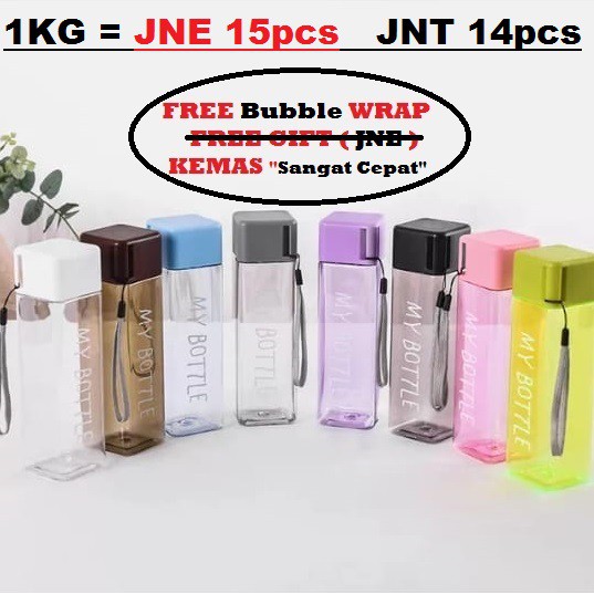 [PROMO MURAH] BOTOL MINUM PETAK / MYBOTTLE SQUARE BENING 500ml