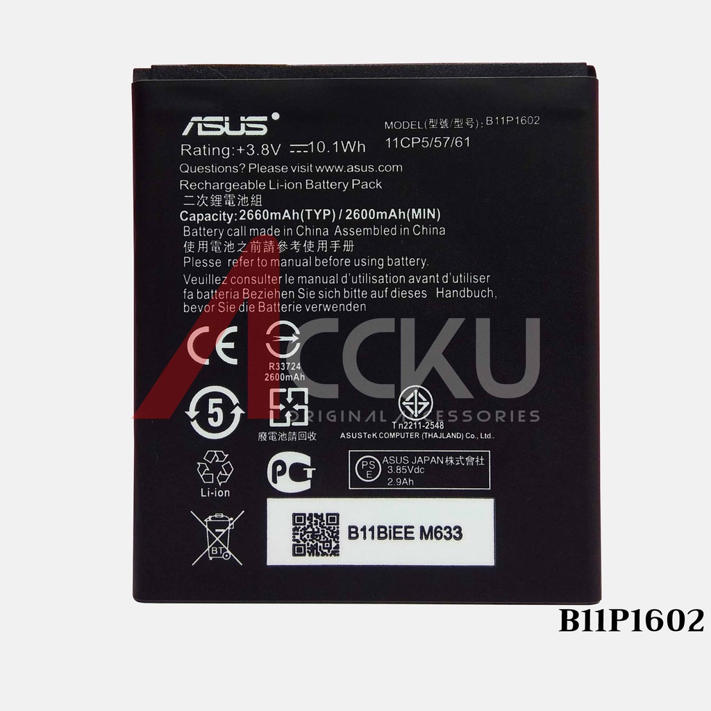 BATERAI BATTERY ASUS ZENFONE 3 GO GO LTE 5 INCH B11P1602