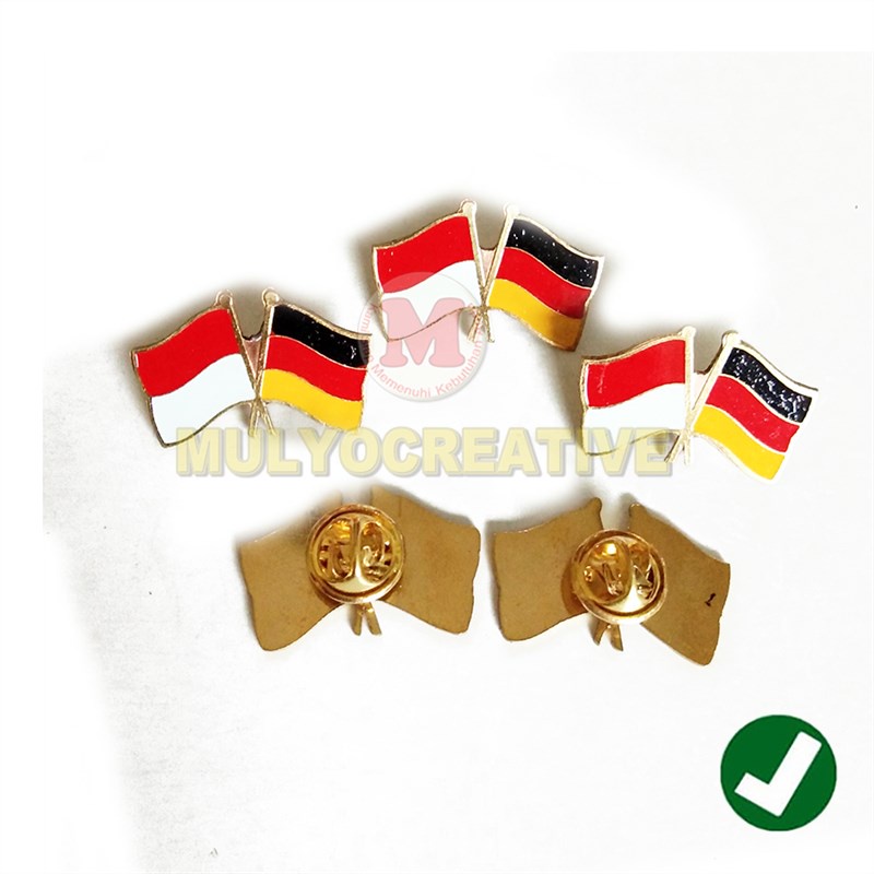 Jual Flag Pin Murah Pin Bendera Persahabatan Jerman Dan Indonesia Shopee Indonesia