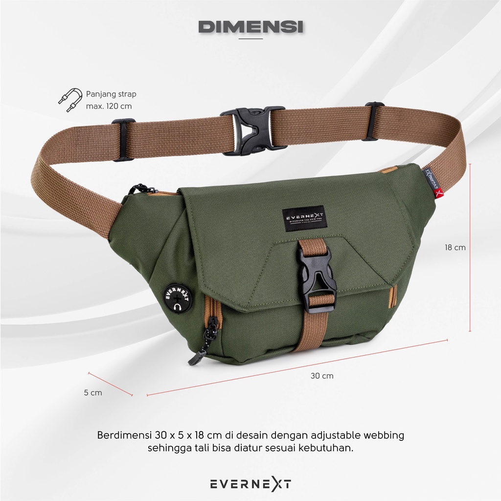 Tas Selempang Dada Pria Distro Trendi Branded Waistbag Motor Touring Kekinian Casual Bahan Premium Marco