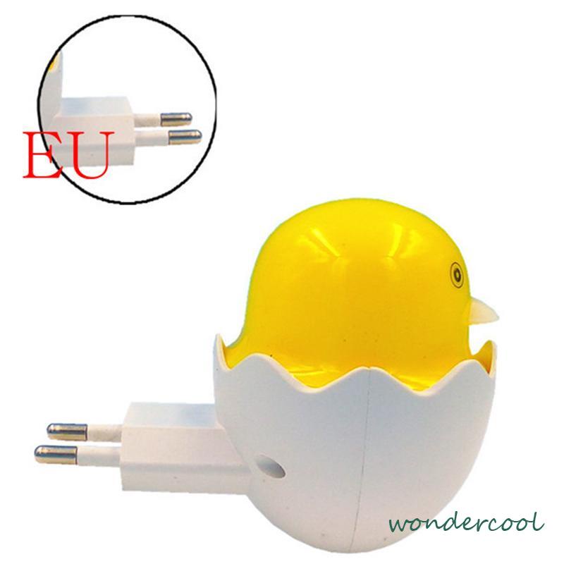 Bebek Kuning Little Happy Bird Cahaya Kontrol Malam Lampu Lampu Leds Hadiah Kreatif-Won