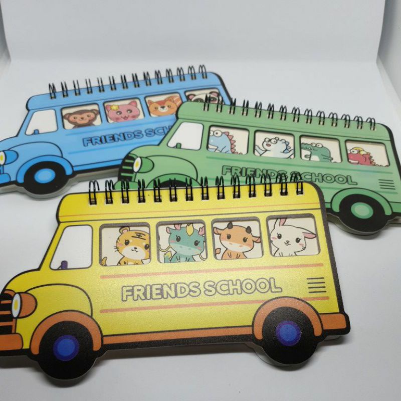 

Note Book Tanpa Garis Kertas Polos dengan Bentuk Bus Sekolah yang Unik