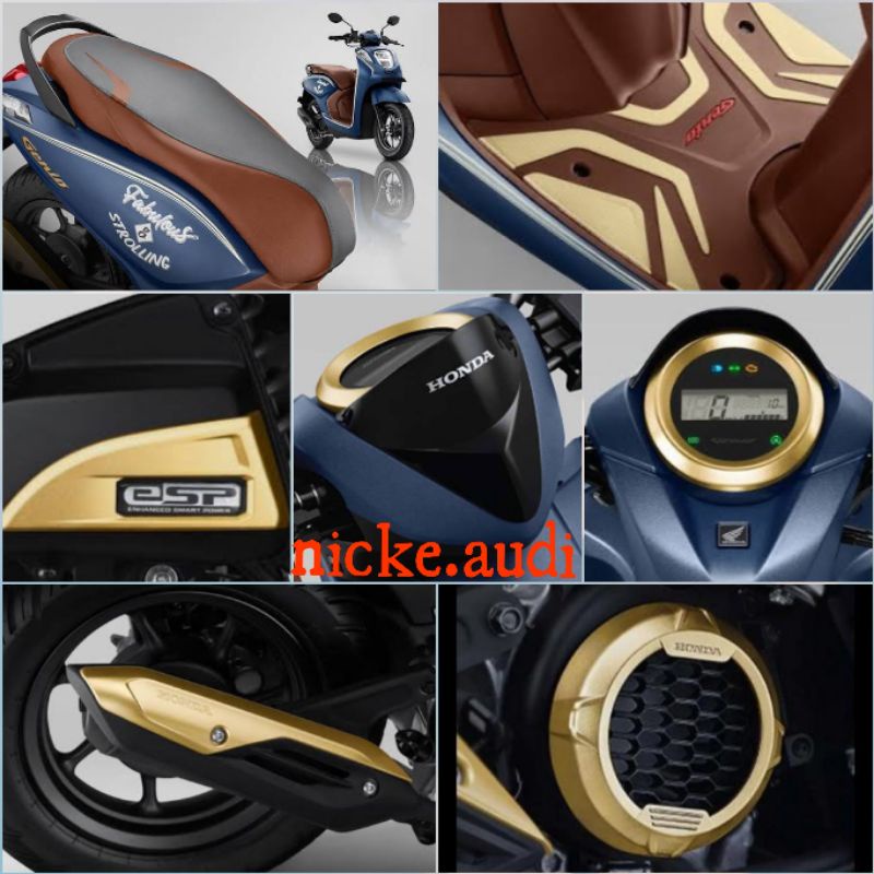 Aksesoris Genio 2022 2023 Gold Emas Original Honda