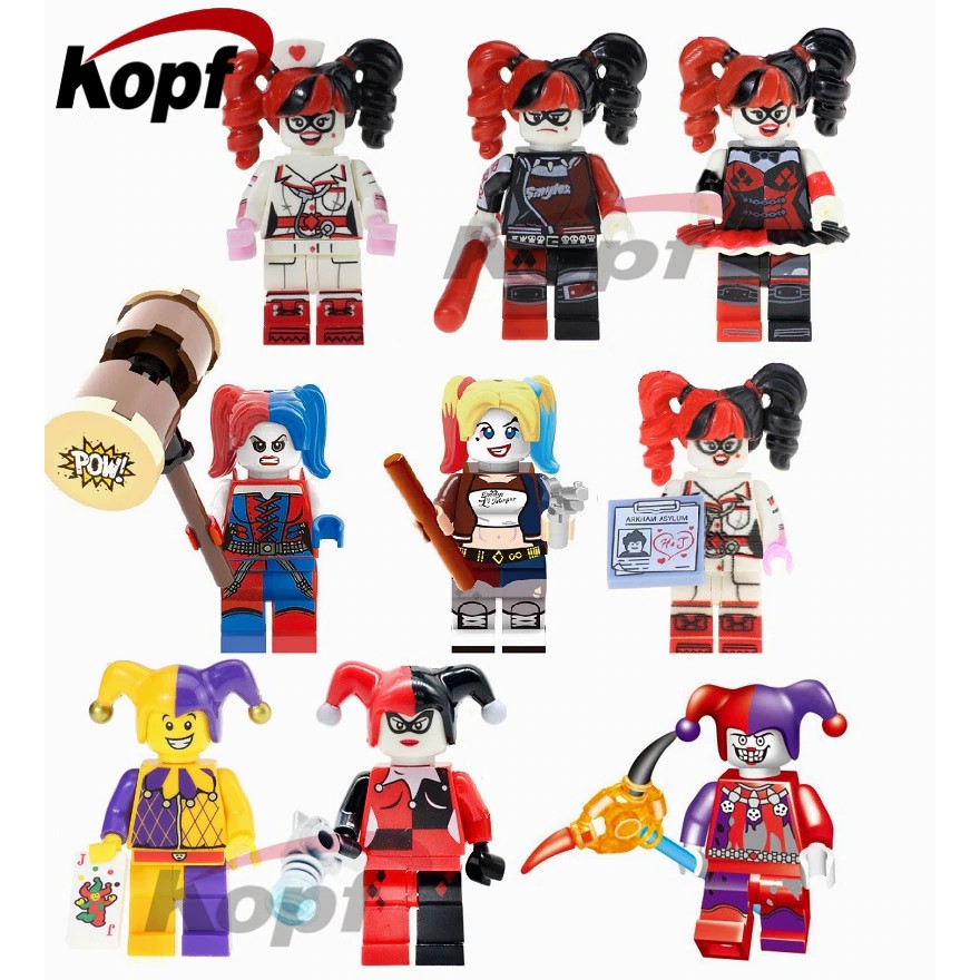 Mainan Lego Anak Single Sale Super Heroes Harley Quinn Joker Catwoman Vacation Batman Bricks Action