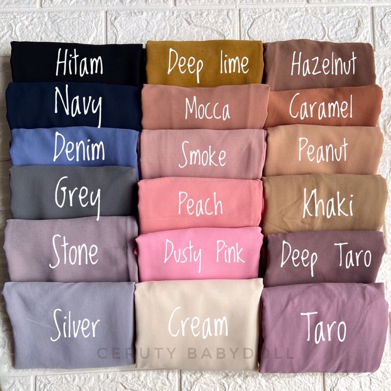 HARGA AMBYAR JILBAB PASHMINA OVAL/CURVE CERUTY BABYDOLL 180