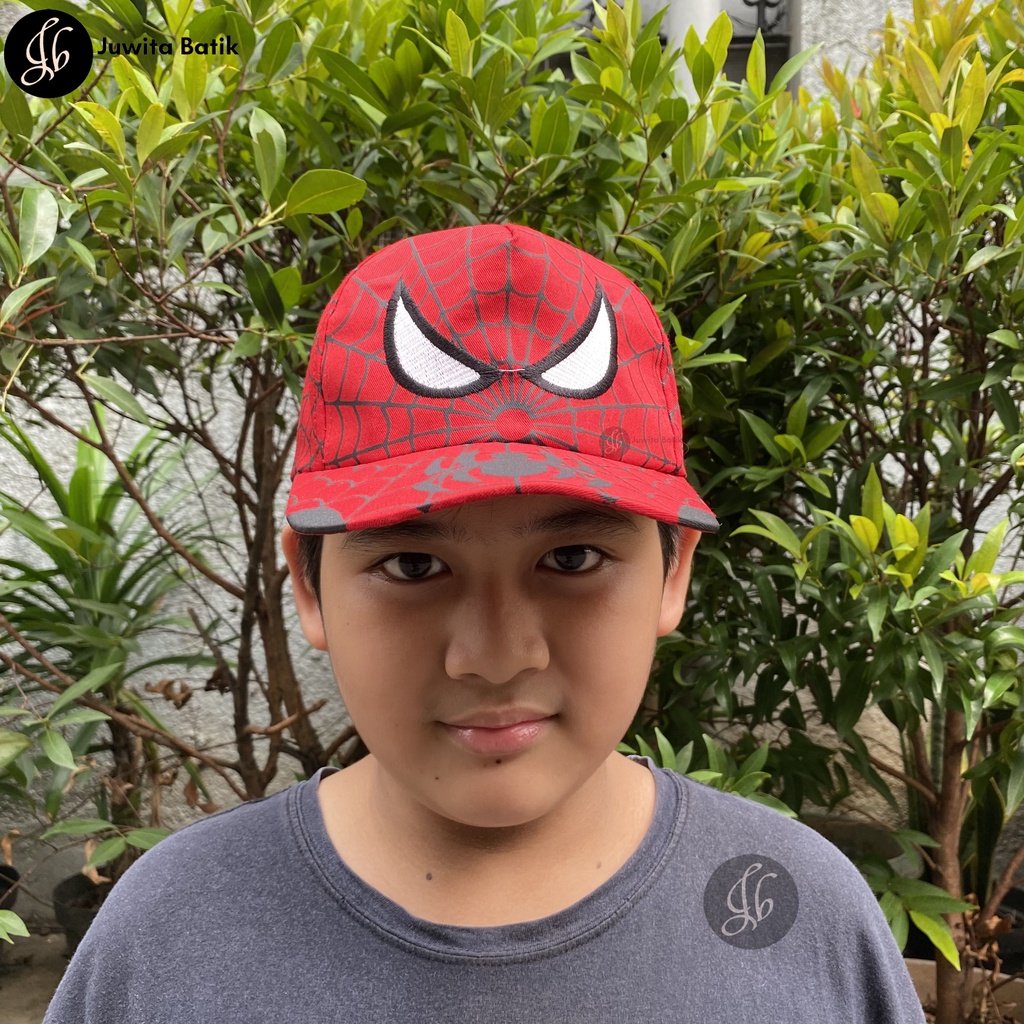 Topi Baseball Anak Laki Laki Spiderman Bordir 2-10 Tahun