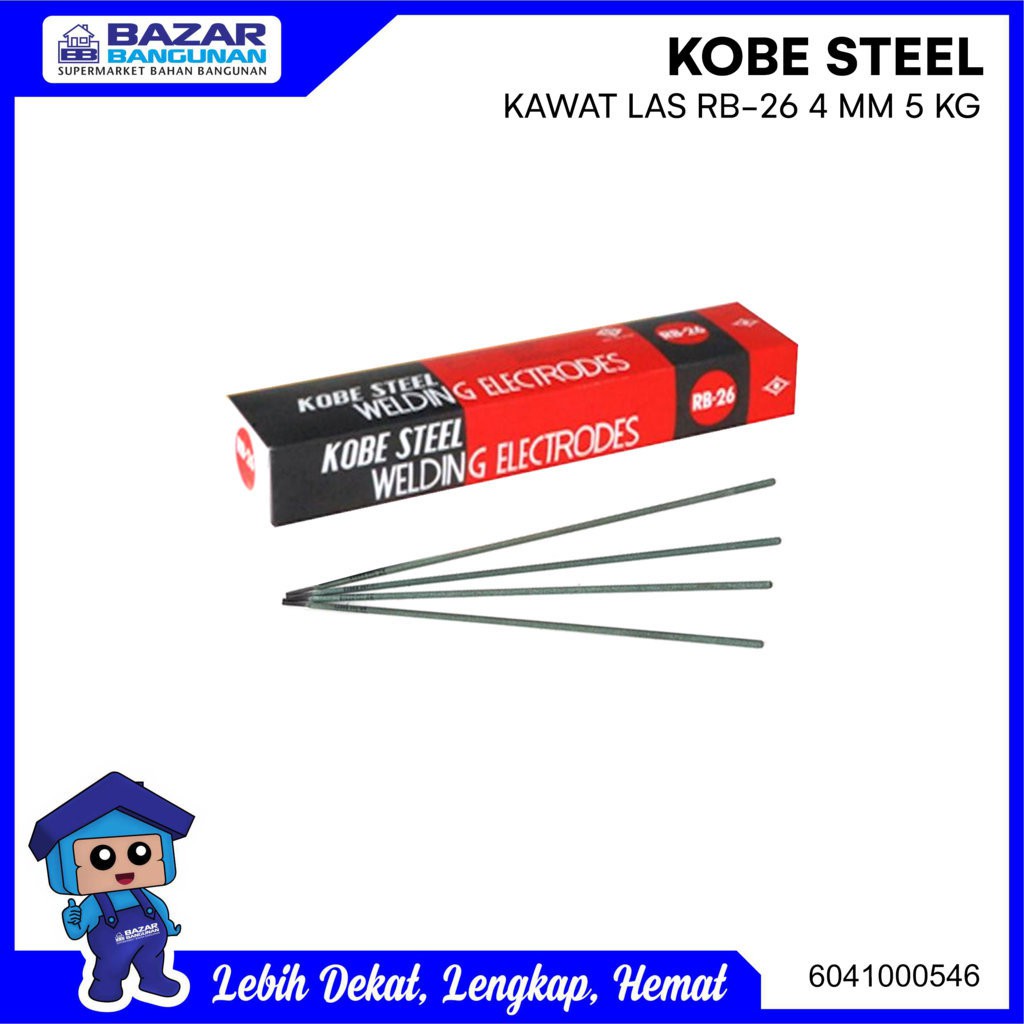 Kobe - Kawat Las Listrik Welding Electrodes Elektroda Rb 26 Rb26 4 Mm