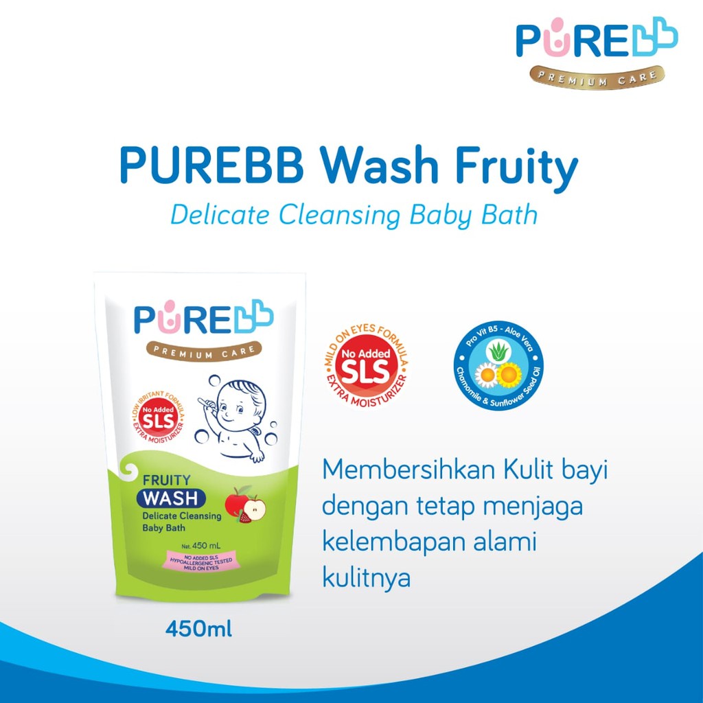 PURE BB Baby Wash Refill 450ml