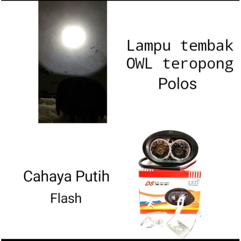 Lampu tembak sorot owl LED 2 mata model teropong motor mobil