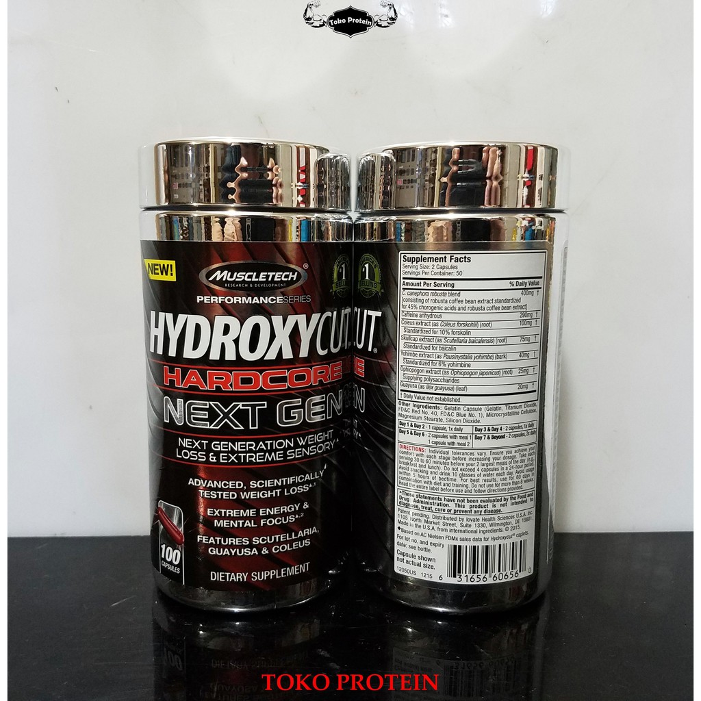 Muscletech Hydroxycut HARDCORE Next Gen Caps Merah