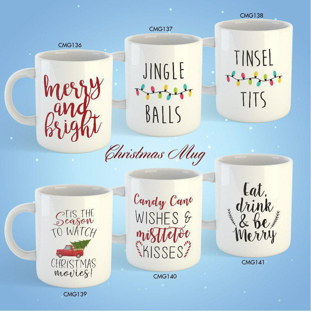 Jual Souvenir Mug Custom Satuan - Christmas Edition (Bebas Desain ...