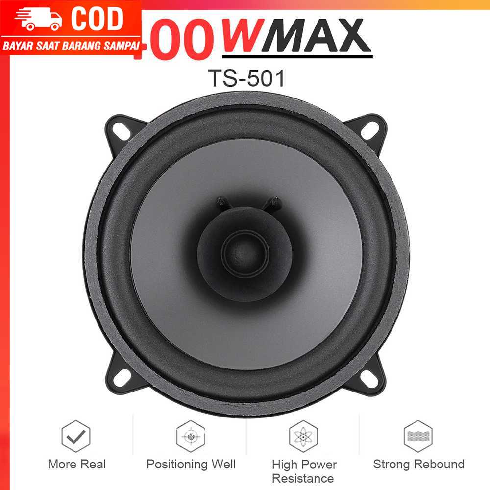 (100% BARANG ORI) Speaker Subwoofer Mobil HiFi 5 Inch 400W 1 PCS - TS-501