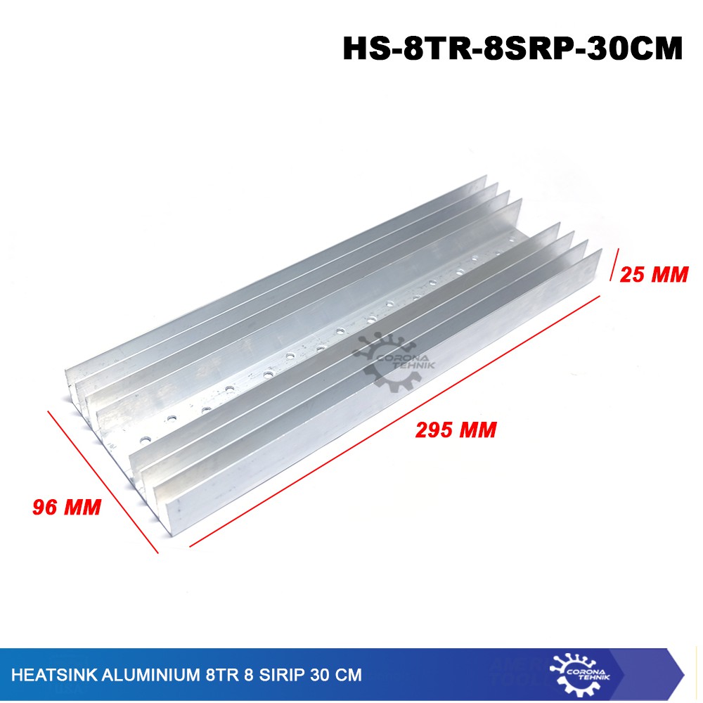 8TR 8 Sirip 30 cm Heatsink Aluminium