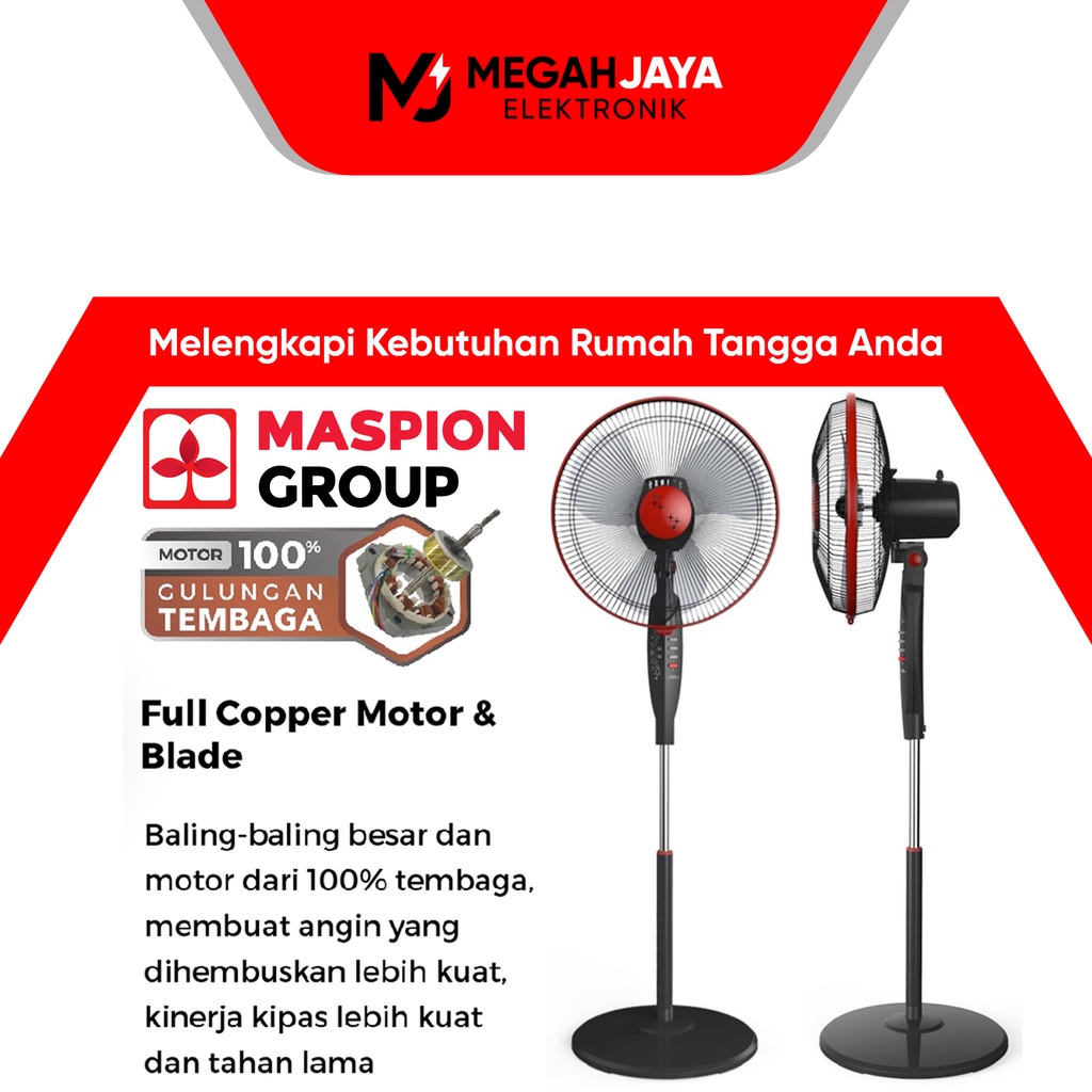 [COD READY] MASPION STAND FAN / KIPAS ANGIN EX174 S / EX 174 S / EX-174 S (16 INCH) GARANSI RESMI