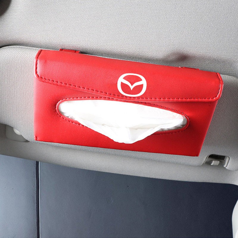 (G-CLUB) Kotak Tisu Gantung Sun Visor Mobil Bahan Kulit Untuk Mazda 2 Mazda 5 Mazda 323 Mazda Vantrend Familia 72000
