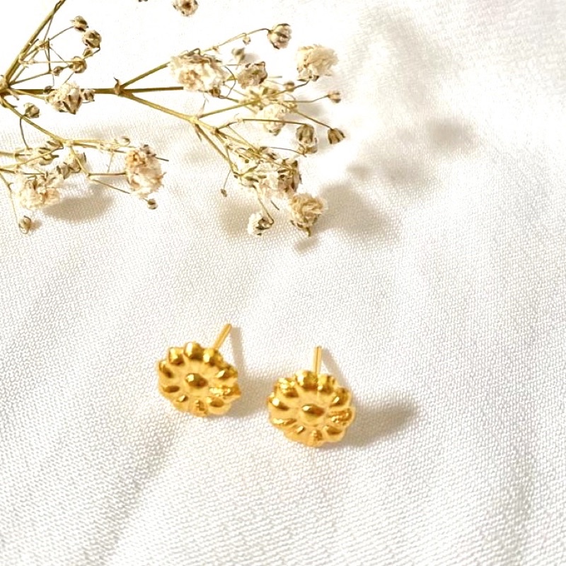Anting Tusuk Emas Muda Dewasa dan Anak Bunga Matahari 0,5 Gram