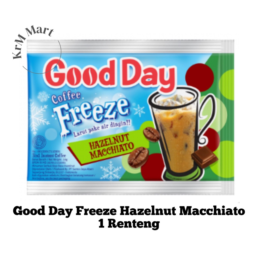 

Good Day Freeze Hazelnut Macchiato 1 renteng renceng kopi goodday