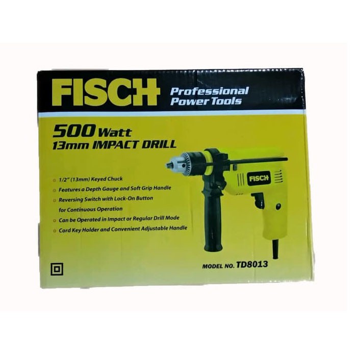 FISCH TD 8013 Impact Drill 13mm 500W - Mesin Bor