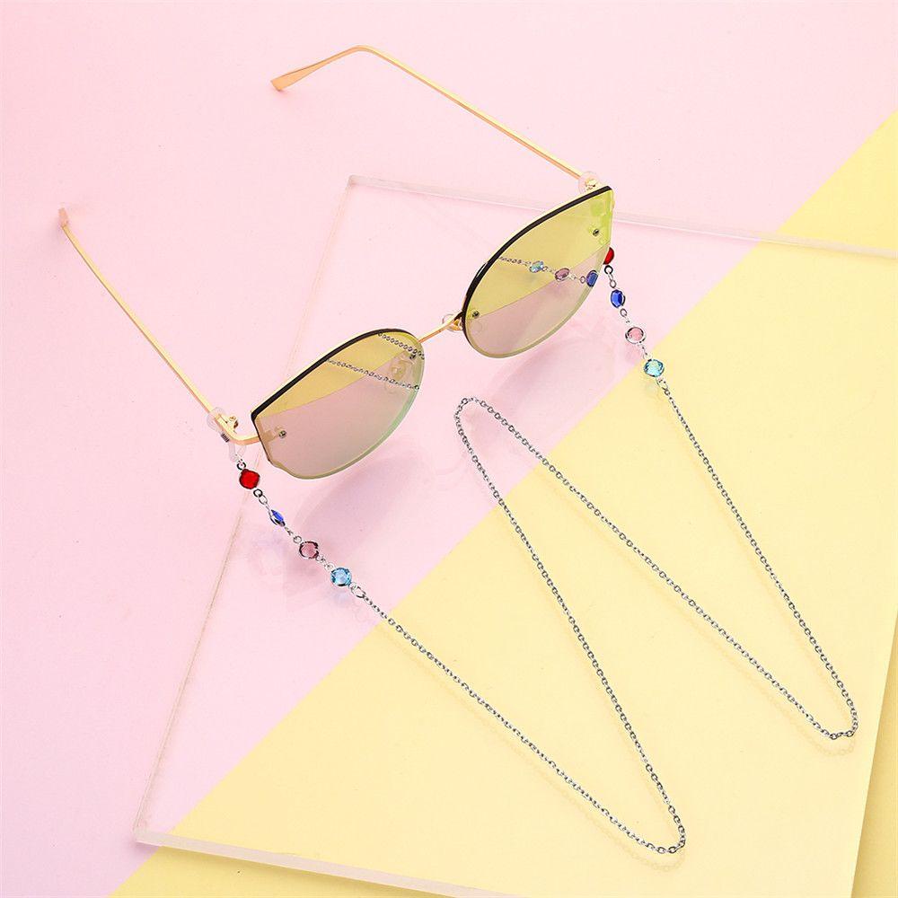 R-flower Sunglasses Chains Fashion Wanita Stainless Steel Kacamata Kalung Lanyard Kacamata