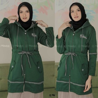 Jaket Jacket Hoodie Wanita Cewek Muslimah Hijaber Panjang Remaja Dewasa