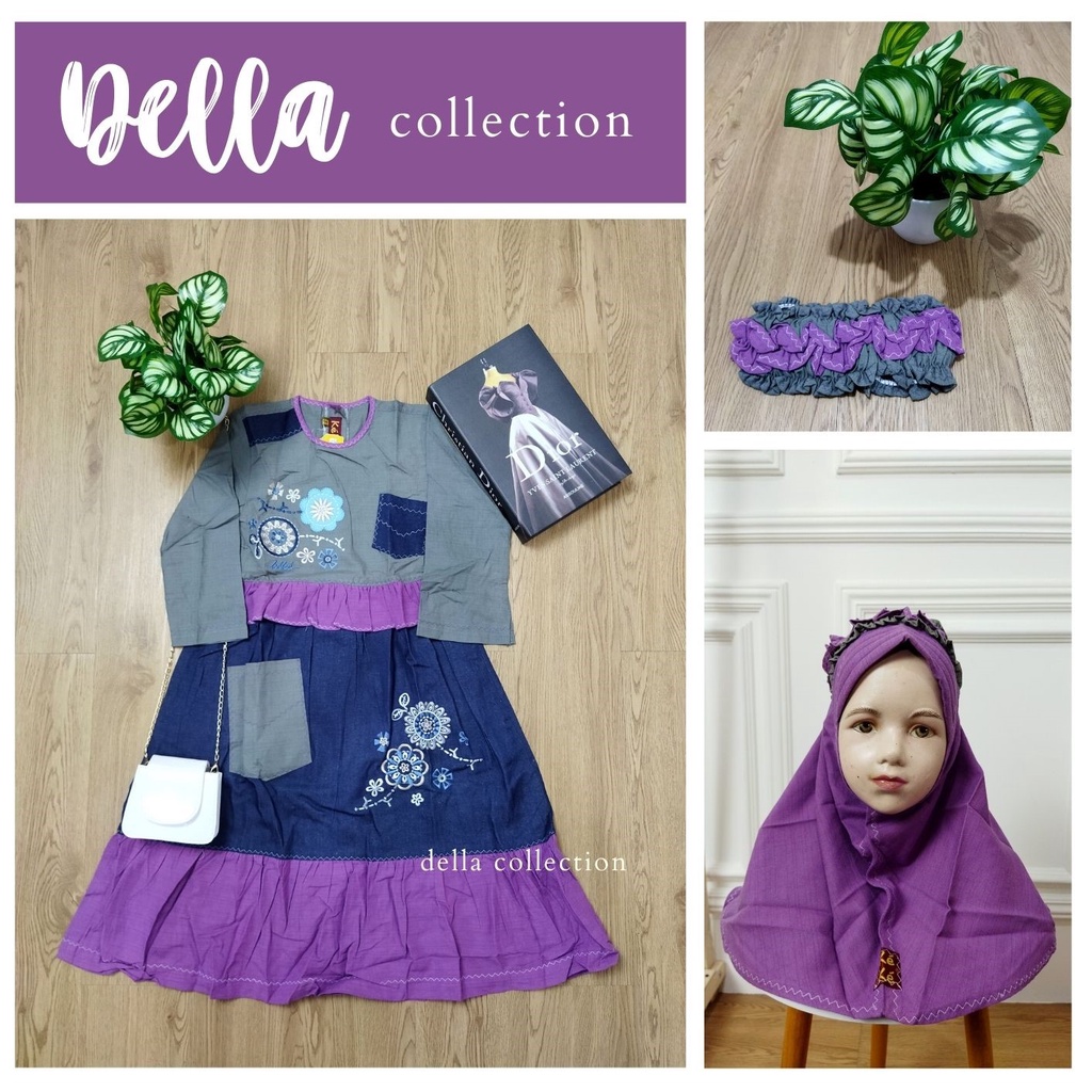 PROMO CUCI GUDANG | baju muslim anak Keke Anak Perempuan (Size 5)