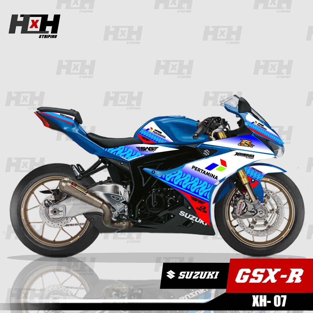 Stiker Striping Variasi Semifull GSX 150 R -07 Mandalika Pertamina