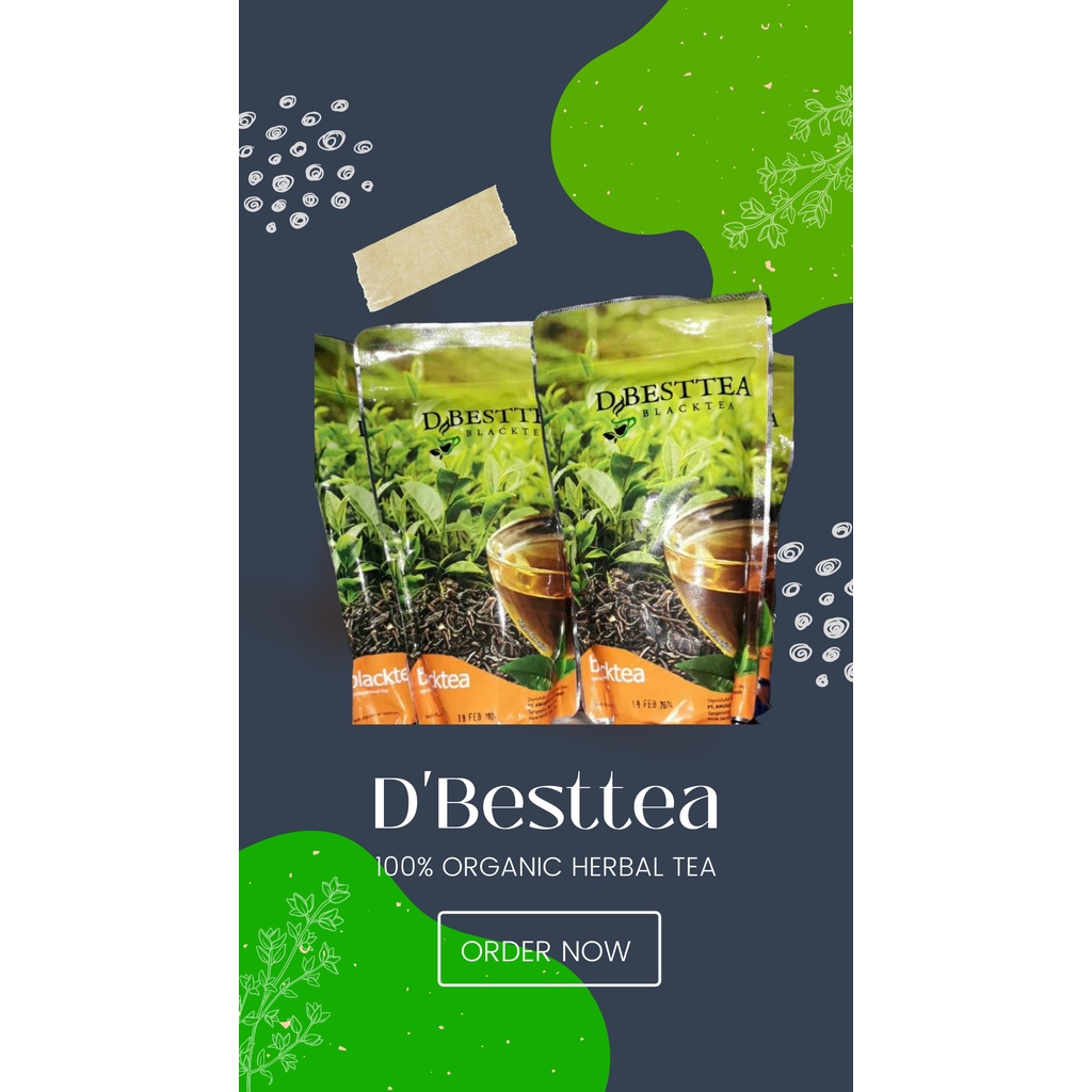 

(FREE MINIGOLD) ORIGINAL TEH HERBAL D'BESTTEA BEST TEA BLESSTEA BLACK TEA CEGAH DIABETES ORIGINAL 100% POUCH 110GR 55GR TEH HITAM ASAM URAT CEGAH KANKER ATASI KEPUTIHAN ANTI OKSIDAN READY STOCK